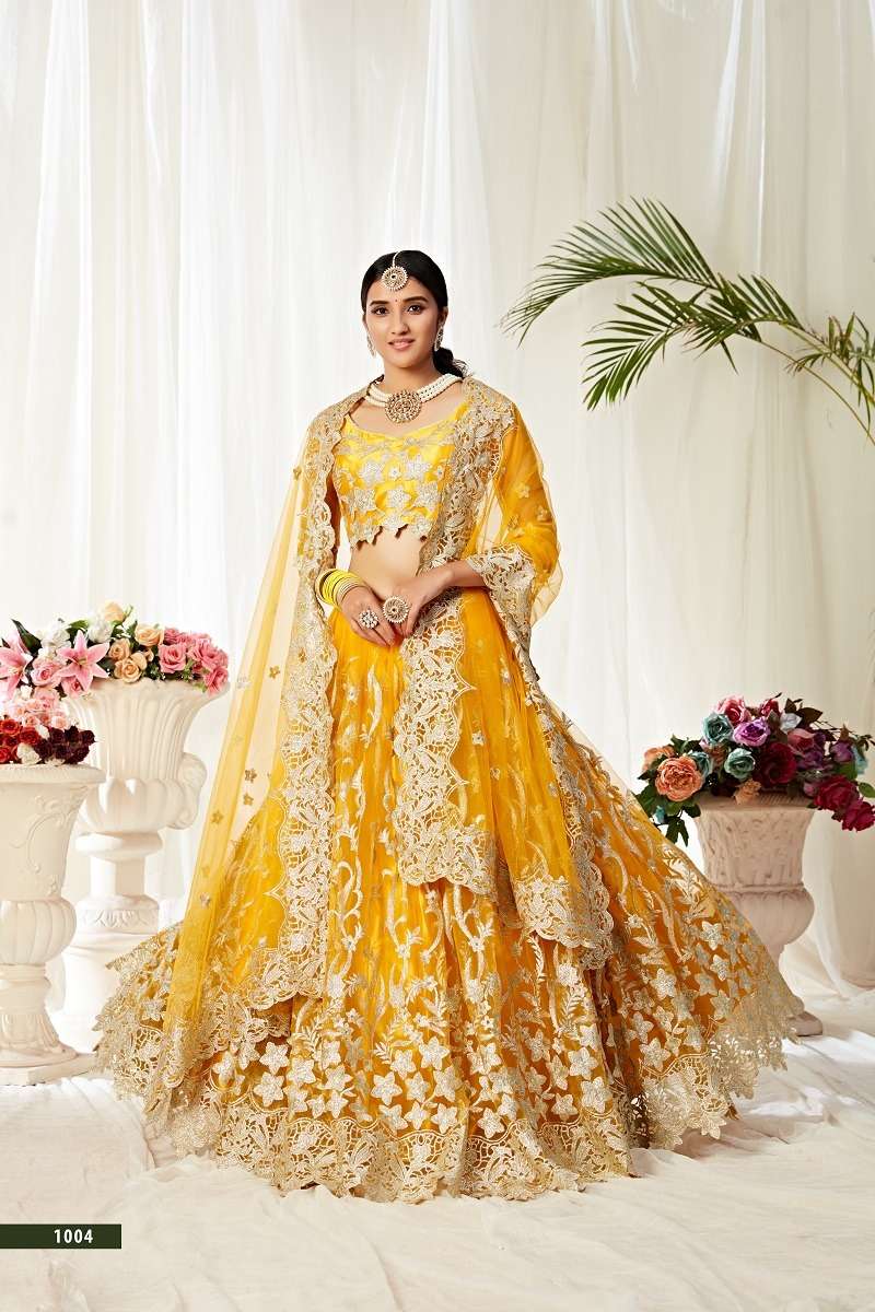 DESIGNER PARTY WEAR LOOK HEAVY LEHENGA CHOLI Wholesale catalog