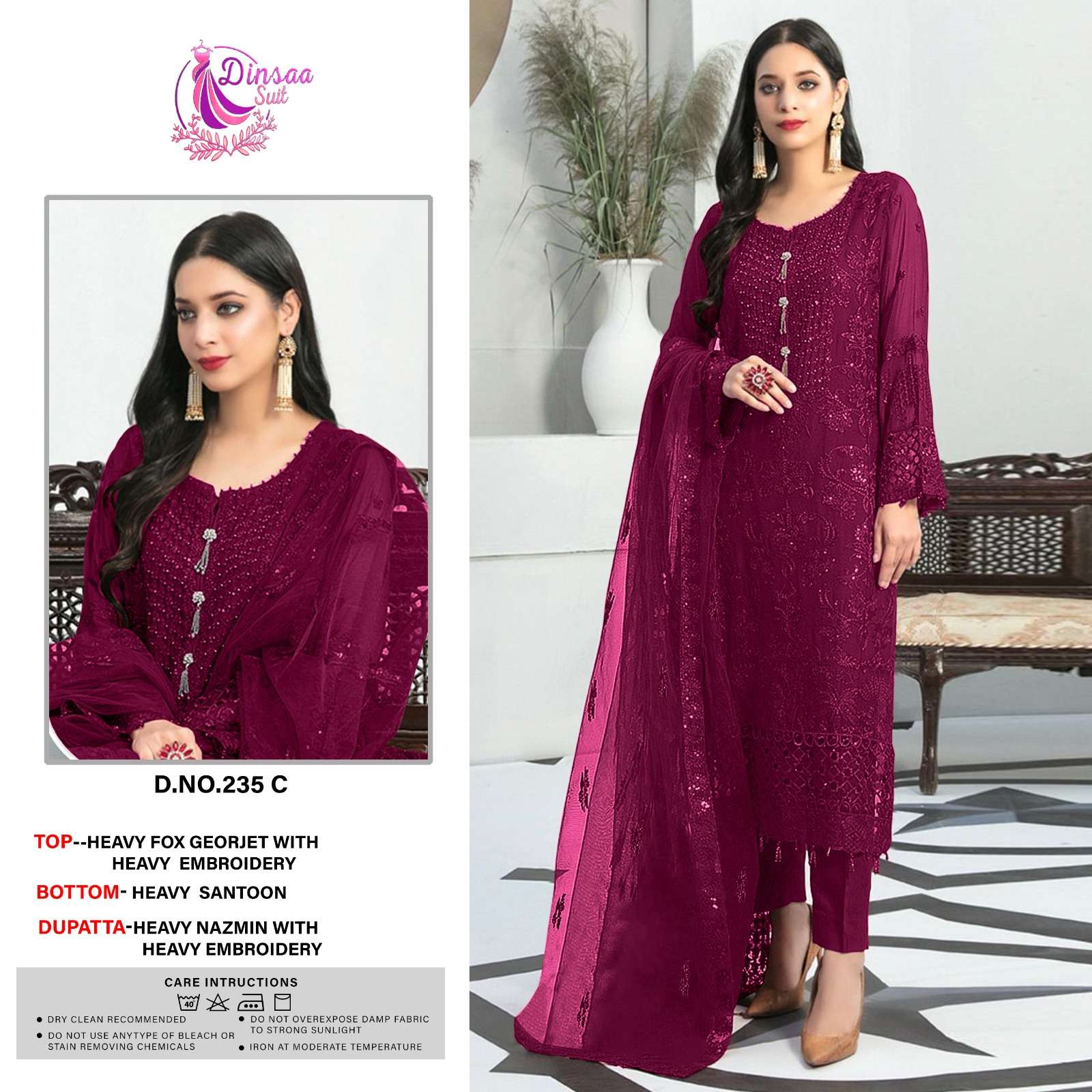 Dinsaa 235 Salwar Suits Wholesale catalog