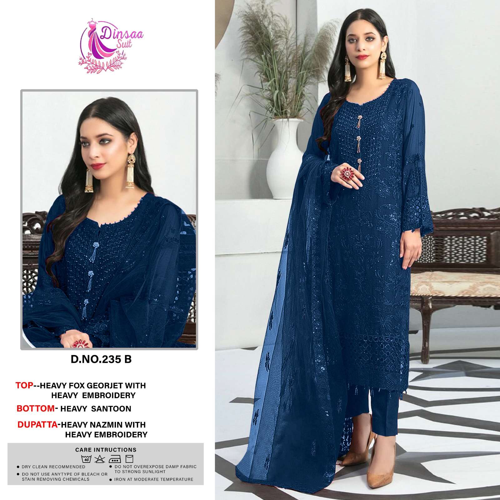 Dinsaa 235 Salwar Suits Wholesale catalog