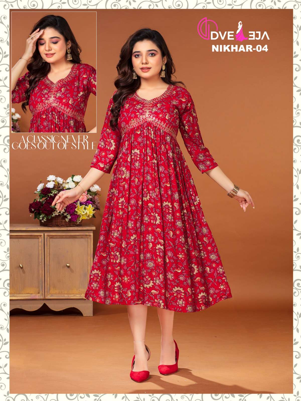 DVEEJA FASHION NIKHAR vol-5  ALIA CUT KURTI Wholesale catalog