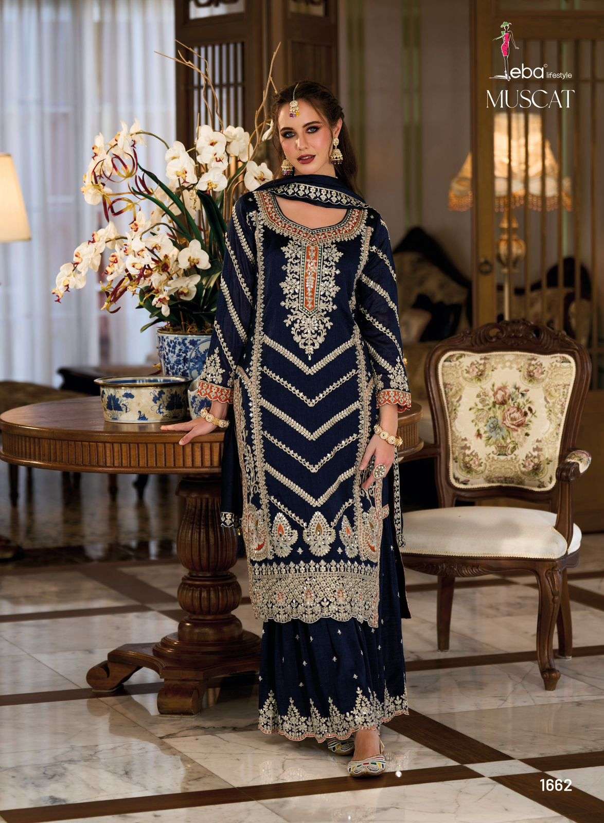 Eba Muscat Premium Silk Designer Salwar Kameez Wholesale catalog