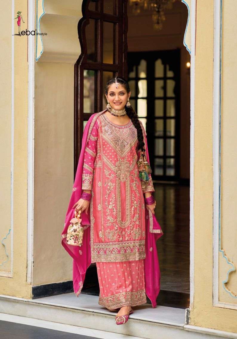 Eba Surili Heavy Chinnon Embroidered Salwar Suit Wholesale catalog