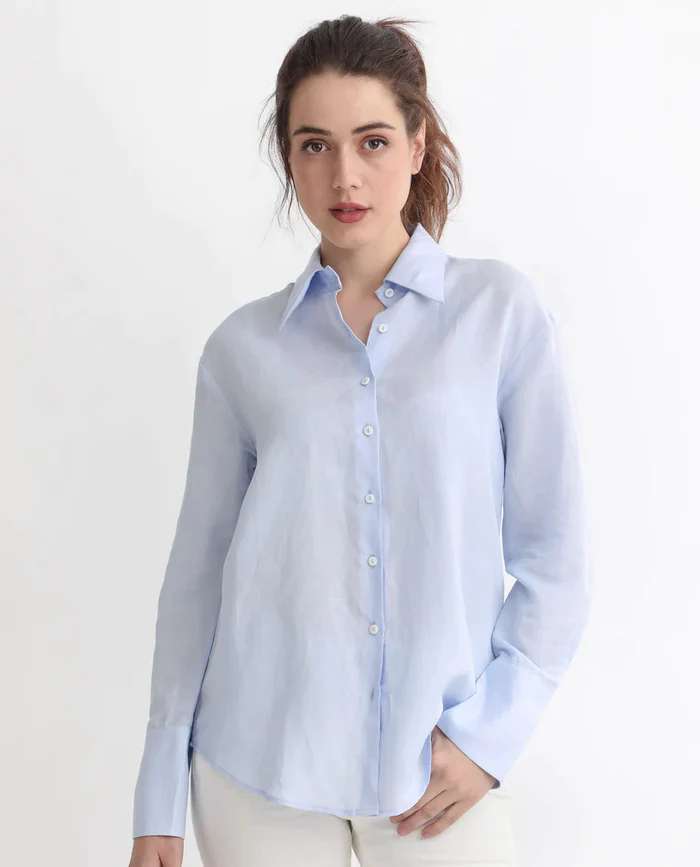FULL SLEEVES SHIRT LENONA - PASTEL BLUE Western Wear Wholesale catalog