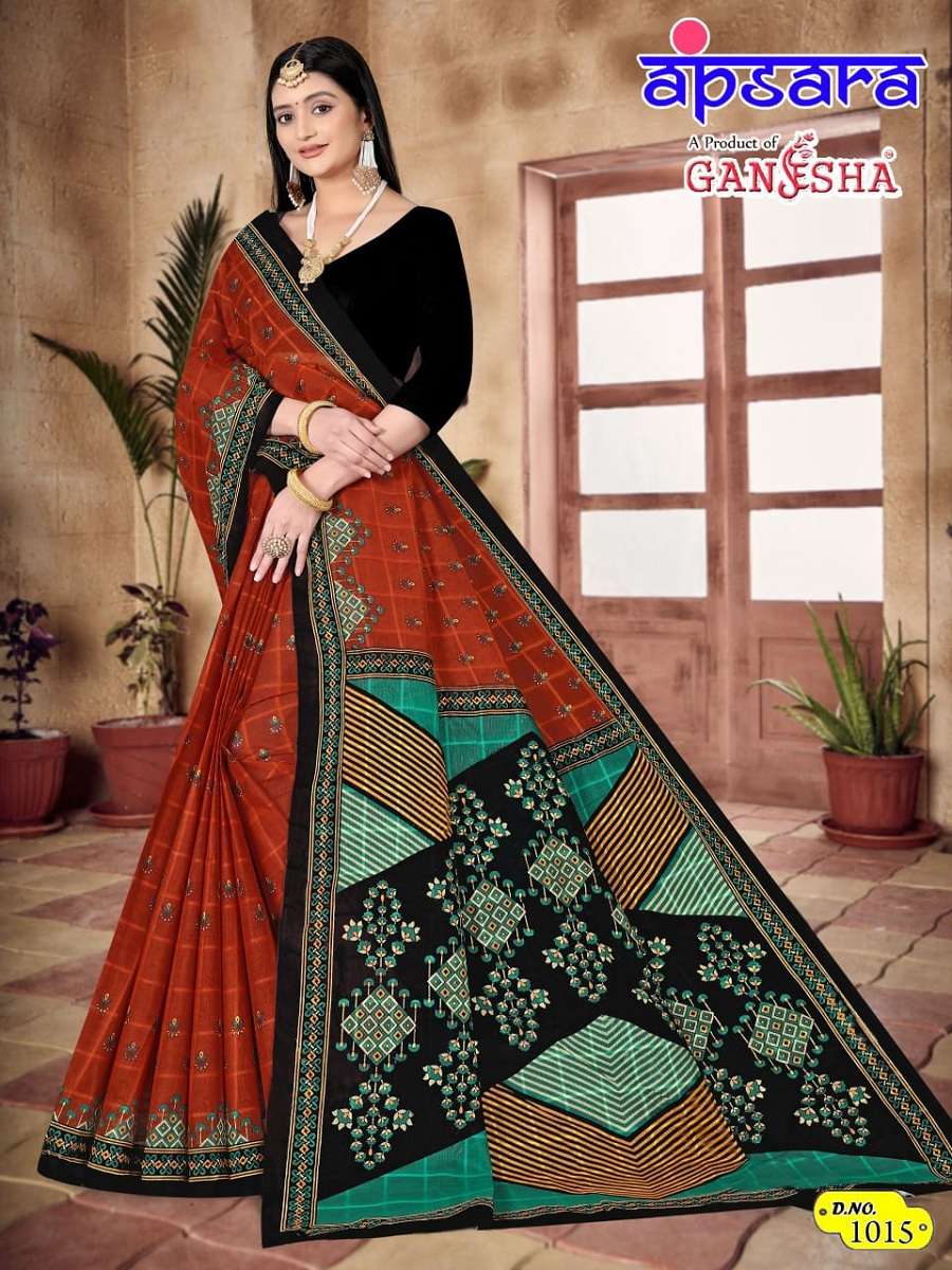Ganesha Apsara Vol-1 Cotton Saree -Wholesale Catalog