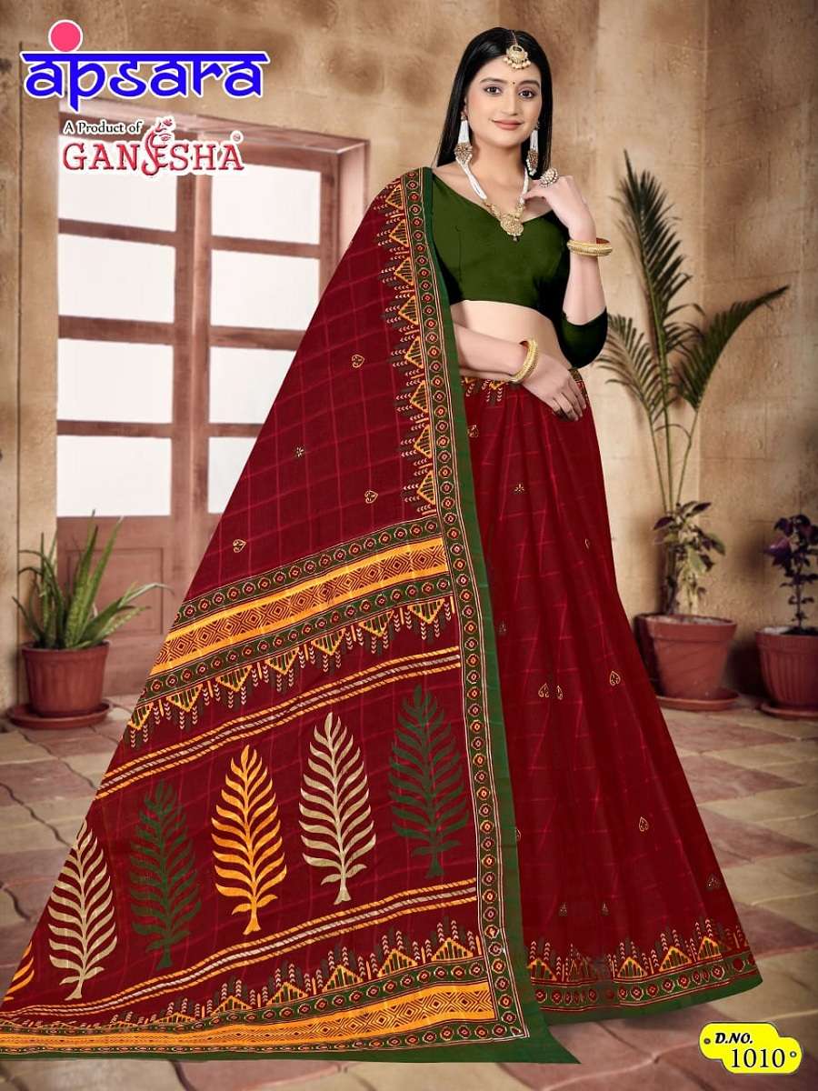 Ganesha Apsara Vol-1 Cotton Saree -Wholesale Catalog