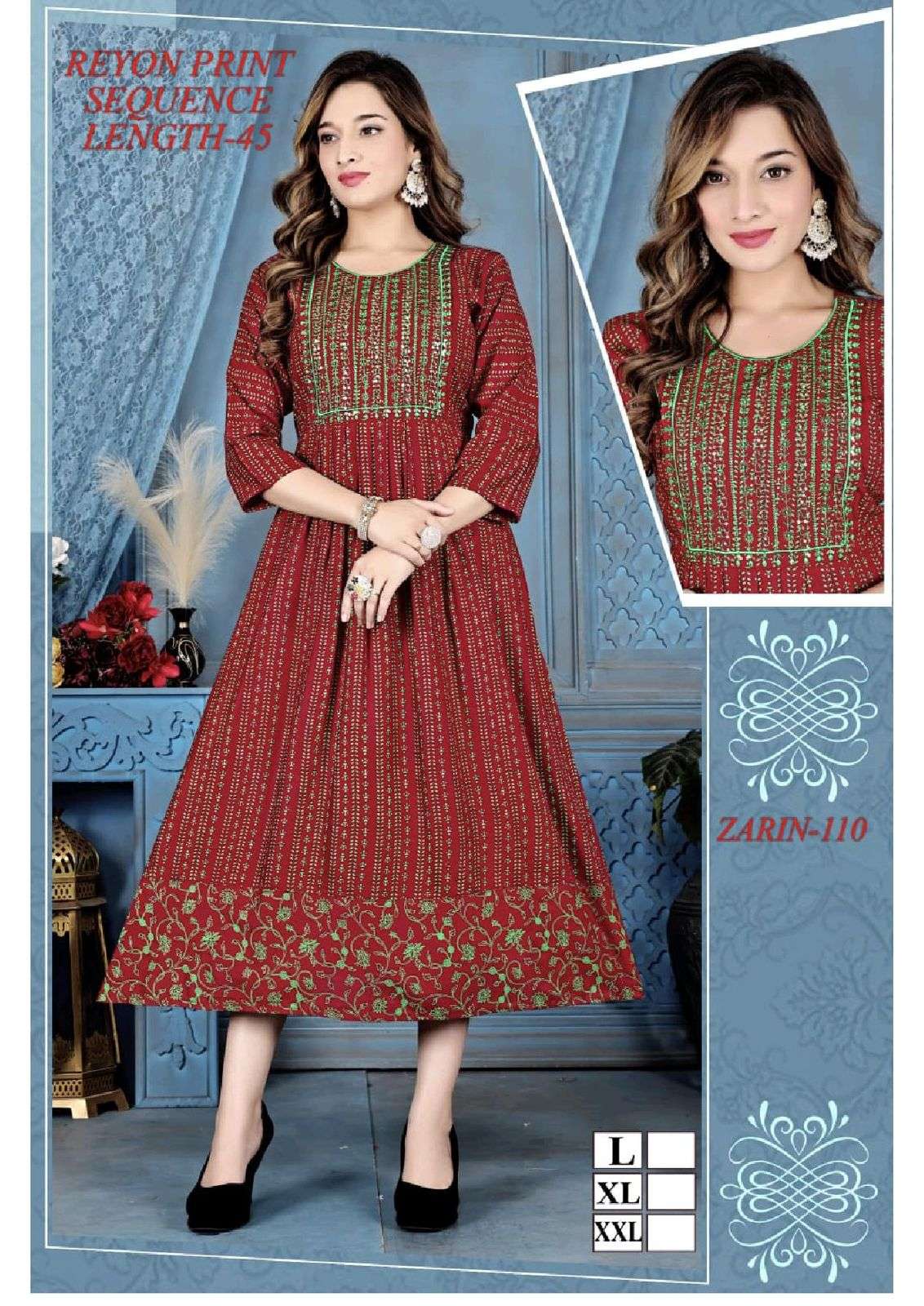GOLDEN ZARIN Kurti Wholesale catalog