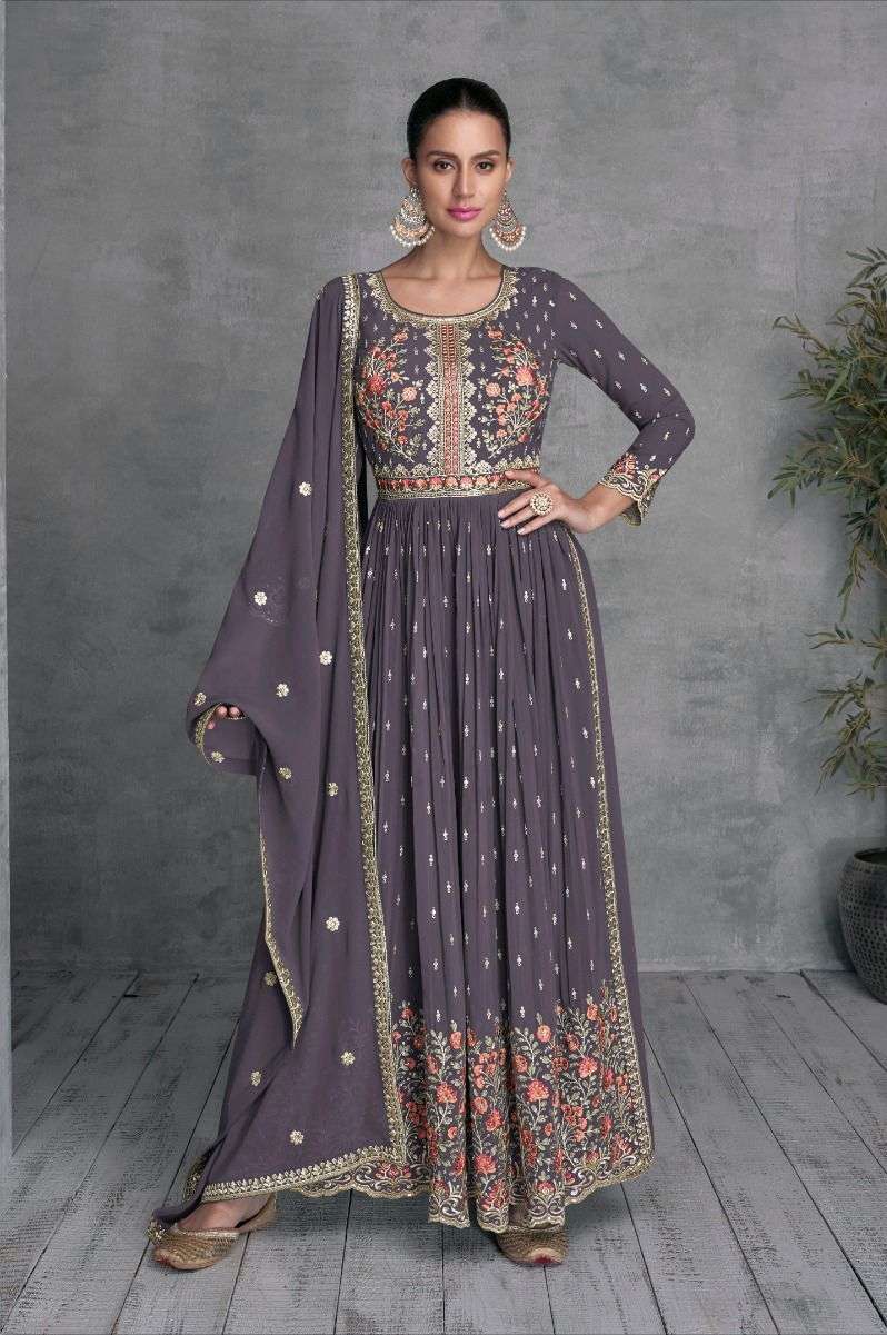 Gulkayra Rivva Real Georgette Designer Salwar Suits Wholesale catalog