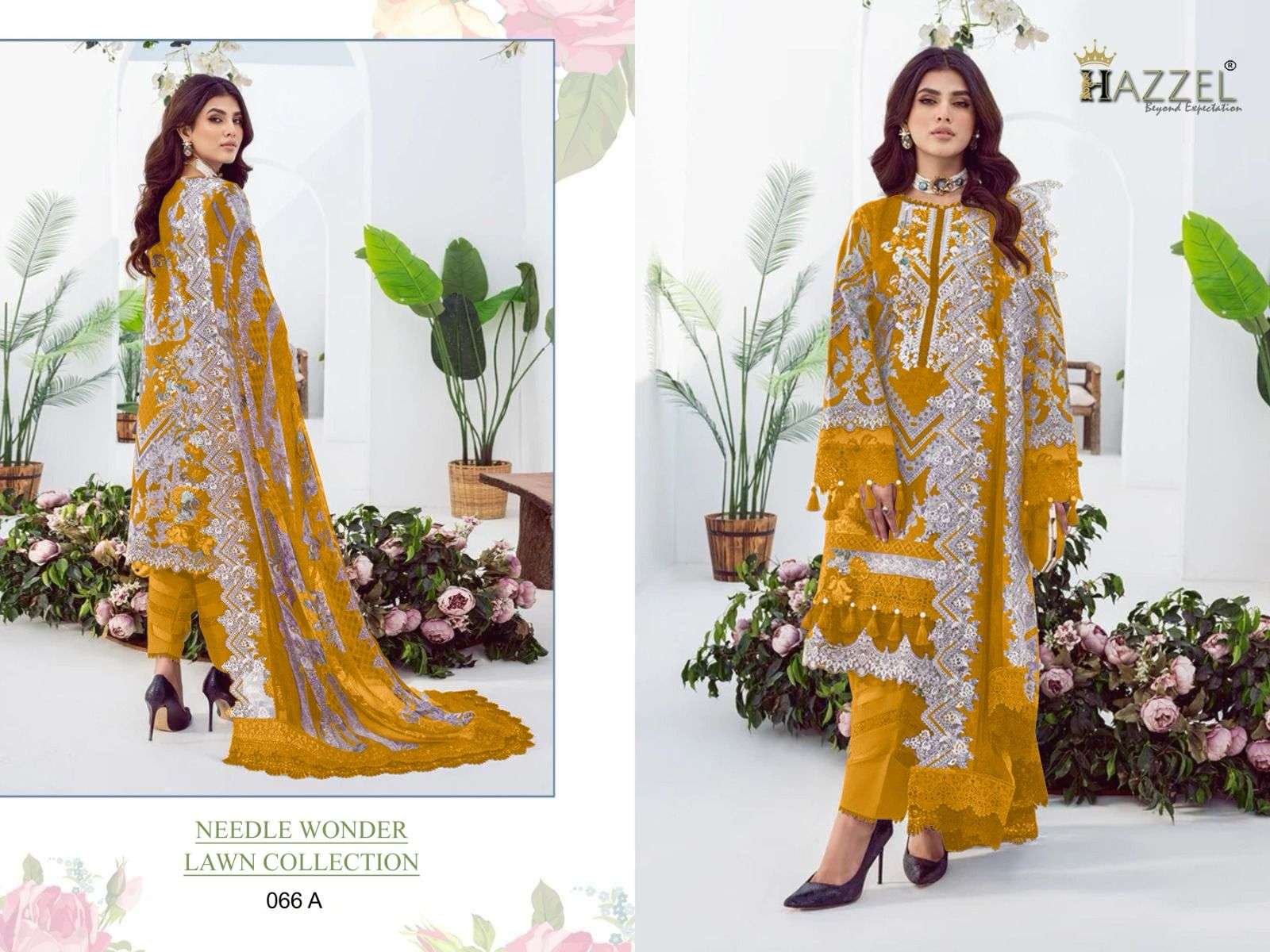 Hazzel Needle Wonde 066 Chiffon Dupatta Pakistani Suits