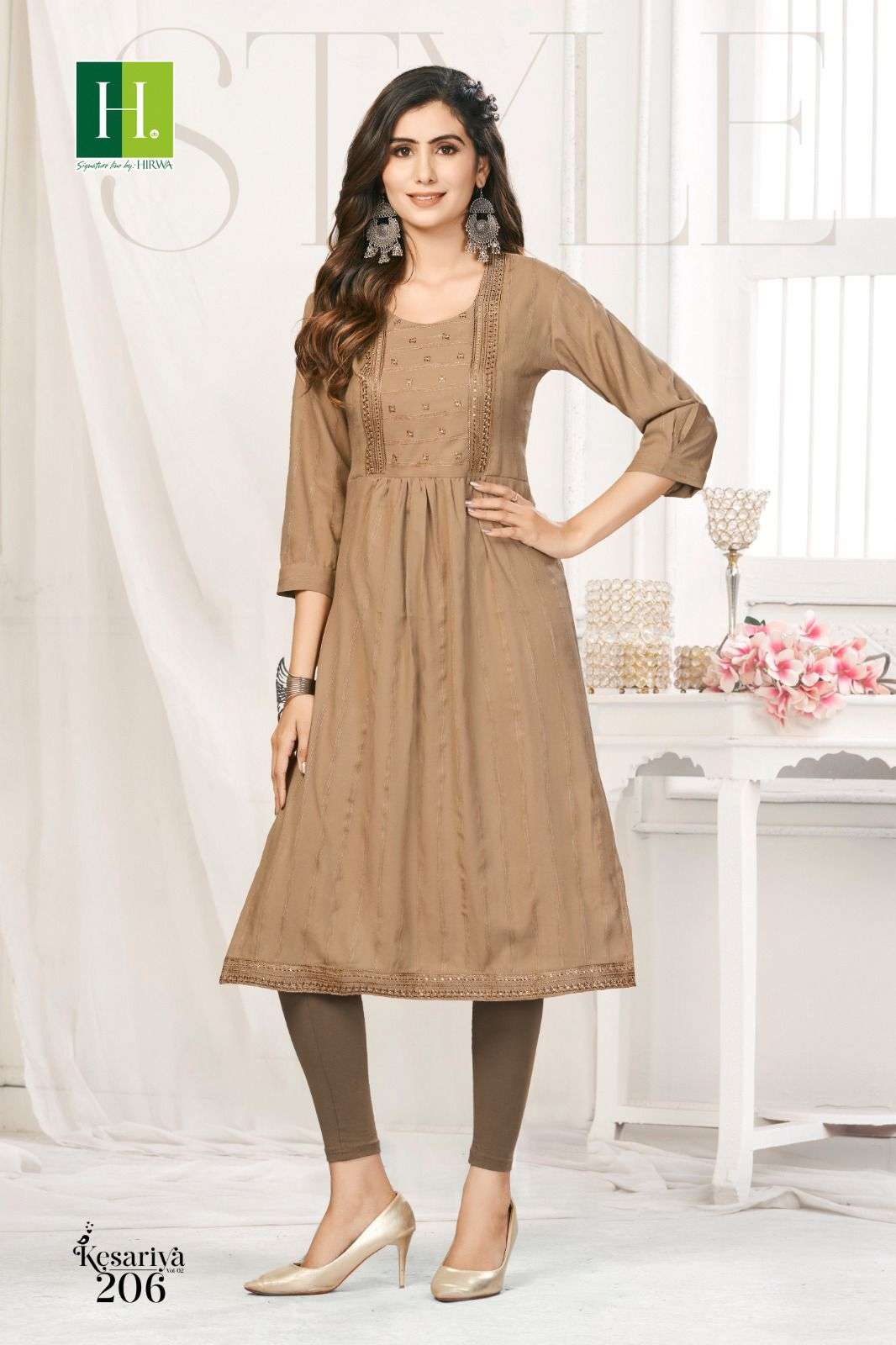 HIRWA KESARIYA VOL-2 Kurti Wholesale catalog
