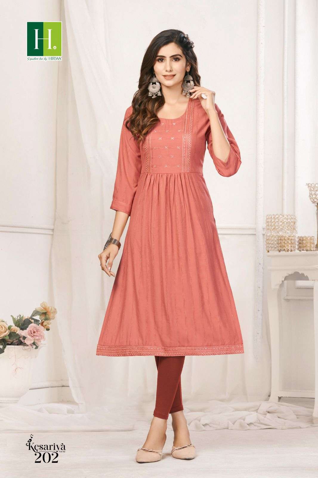 HIRWA KESARIYA VOL-2 Kurti Wholesale catalog