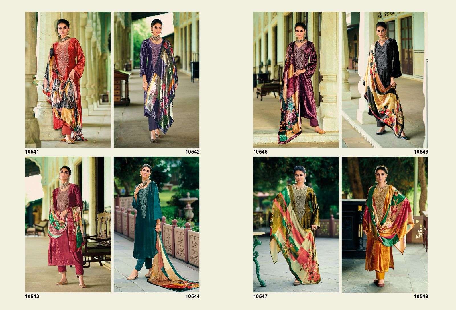 Ibiza Khoob Surat Viscose Velvet Pashmina Dress Material Wholesale catalog