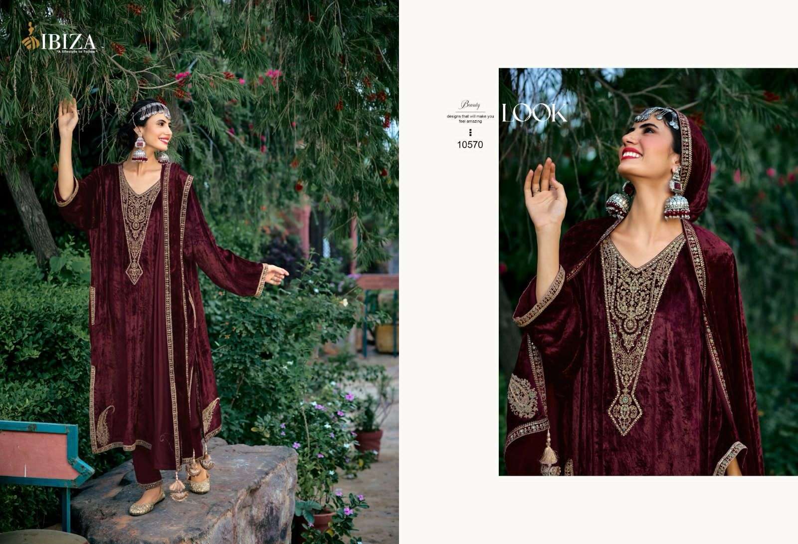Ibiza Pherans Vol 2 Pashmina Dress Material Wholesale catalog