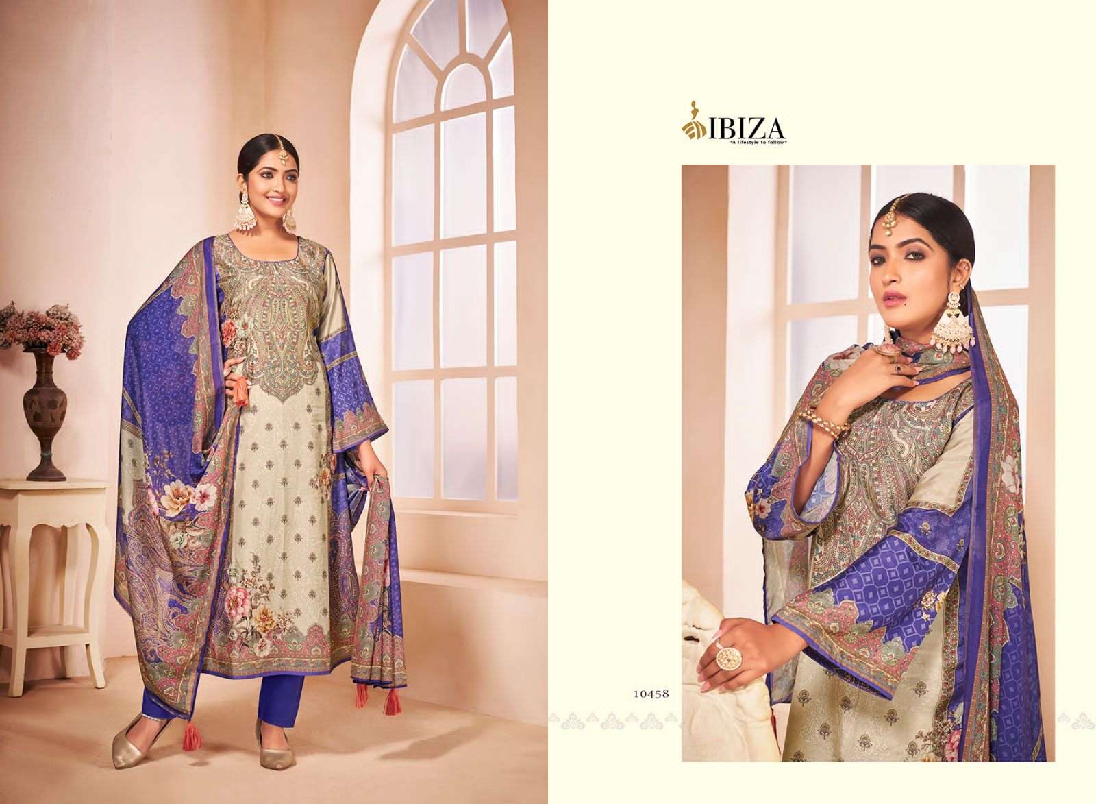 Ibiza Tashi Muslin Digital Printed Designer Salwar Suit Wholesale catalog