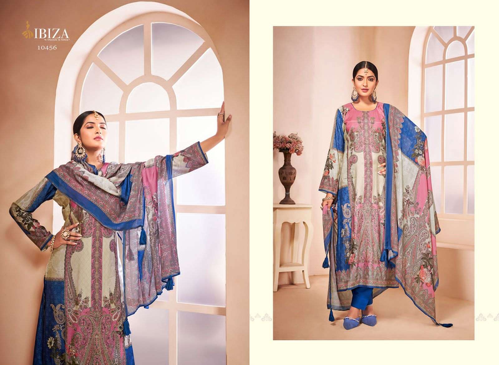 Ibiza Tashi Muslin Digital Printed Designer Salwar Suit Wholesale catalog