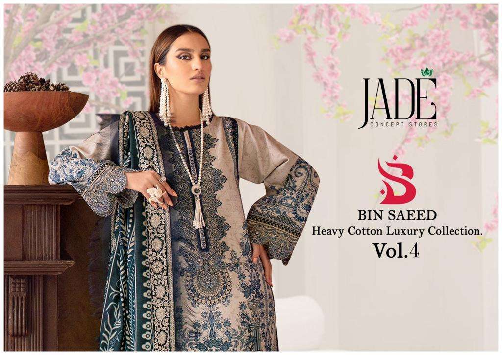 Jade Bin Saeed Vol-4 -Dress Material -Wholesale Catalog