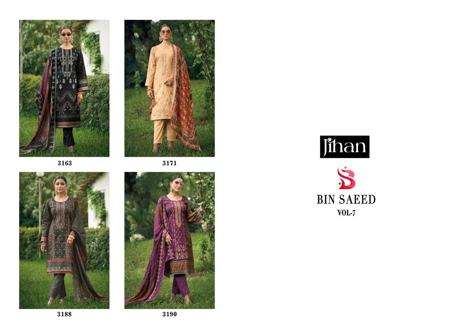 Jihan Bin Saeed Vol 7 Pakistani Suits Wholesale catalog