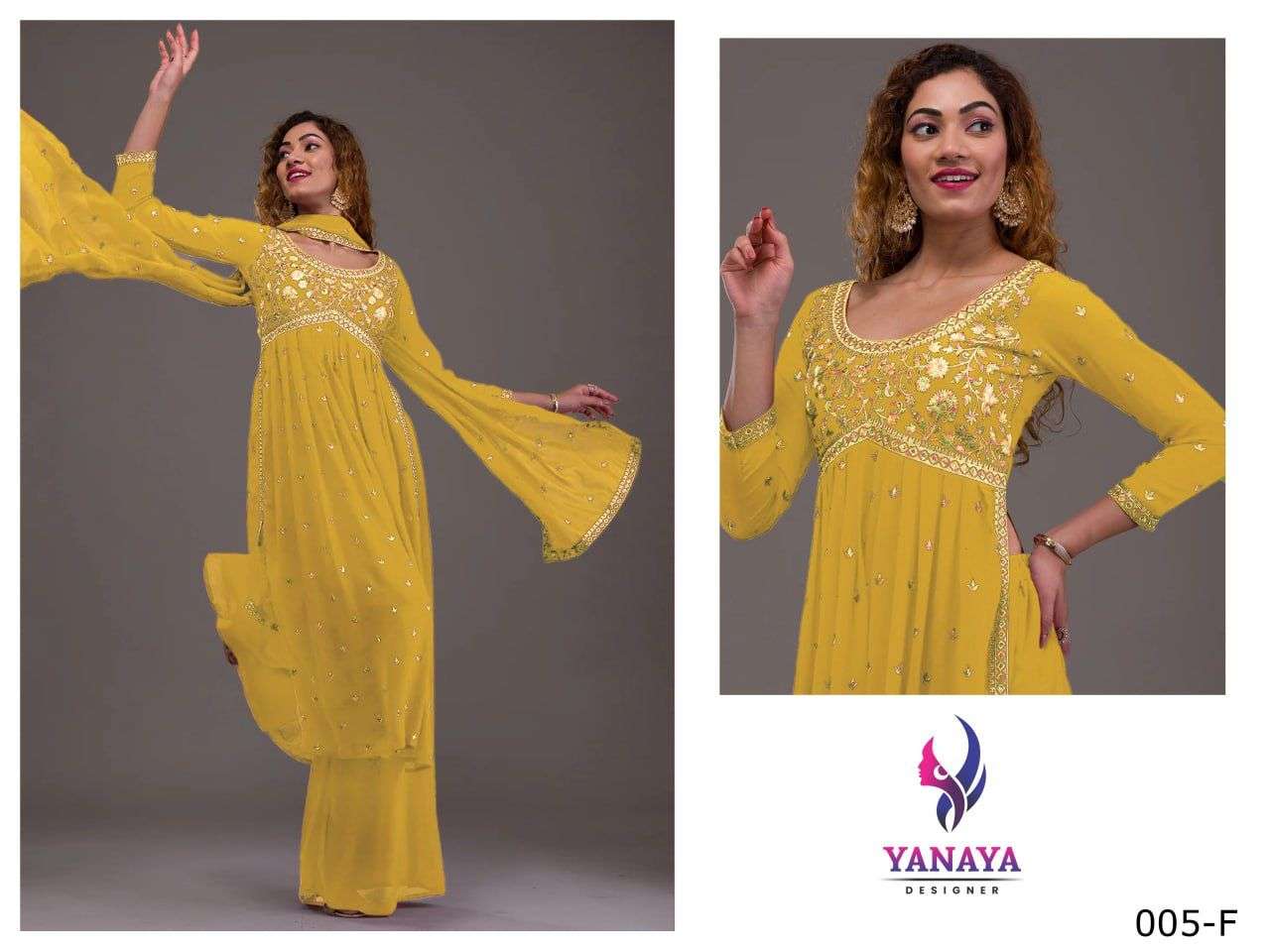 Kf Yanaya 005 Georgette Embroidery Salwar Kameez Wholesale catalog