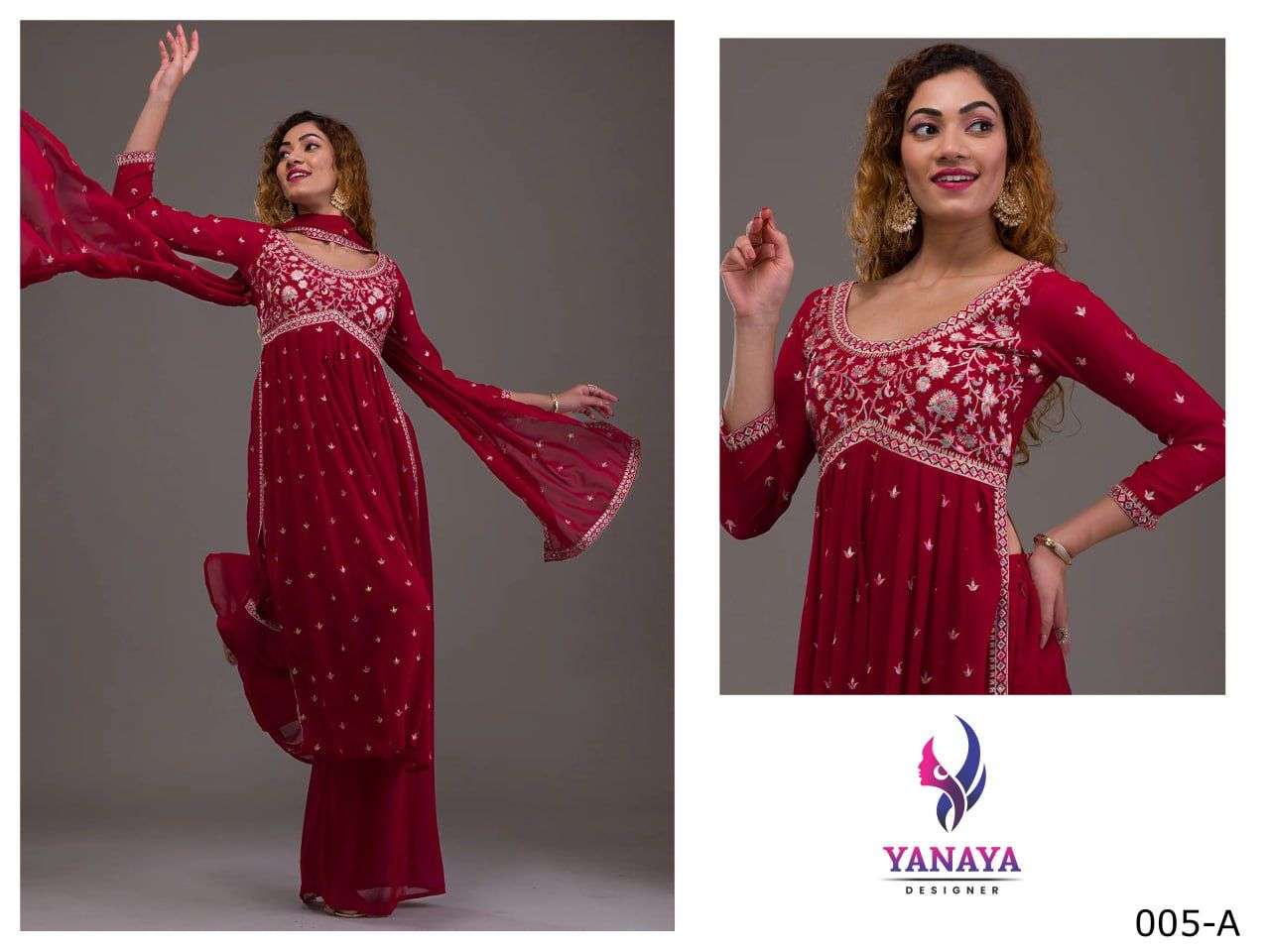 Kf Yanaya 005 Georgette Embroidery Salwar Kameez Wholesale catalog