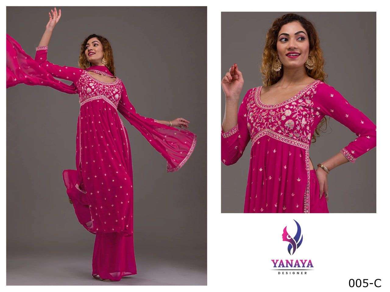 Kf Yanaya 005 Georgette Embroidery Salwar Kameez Wholesale catalog