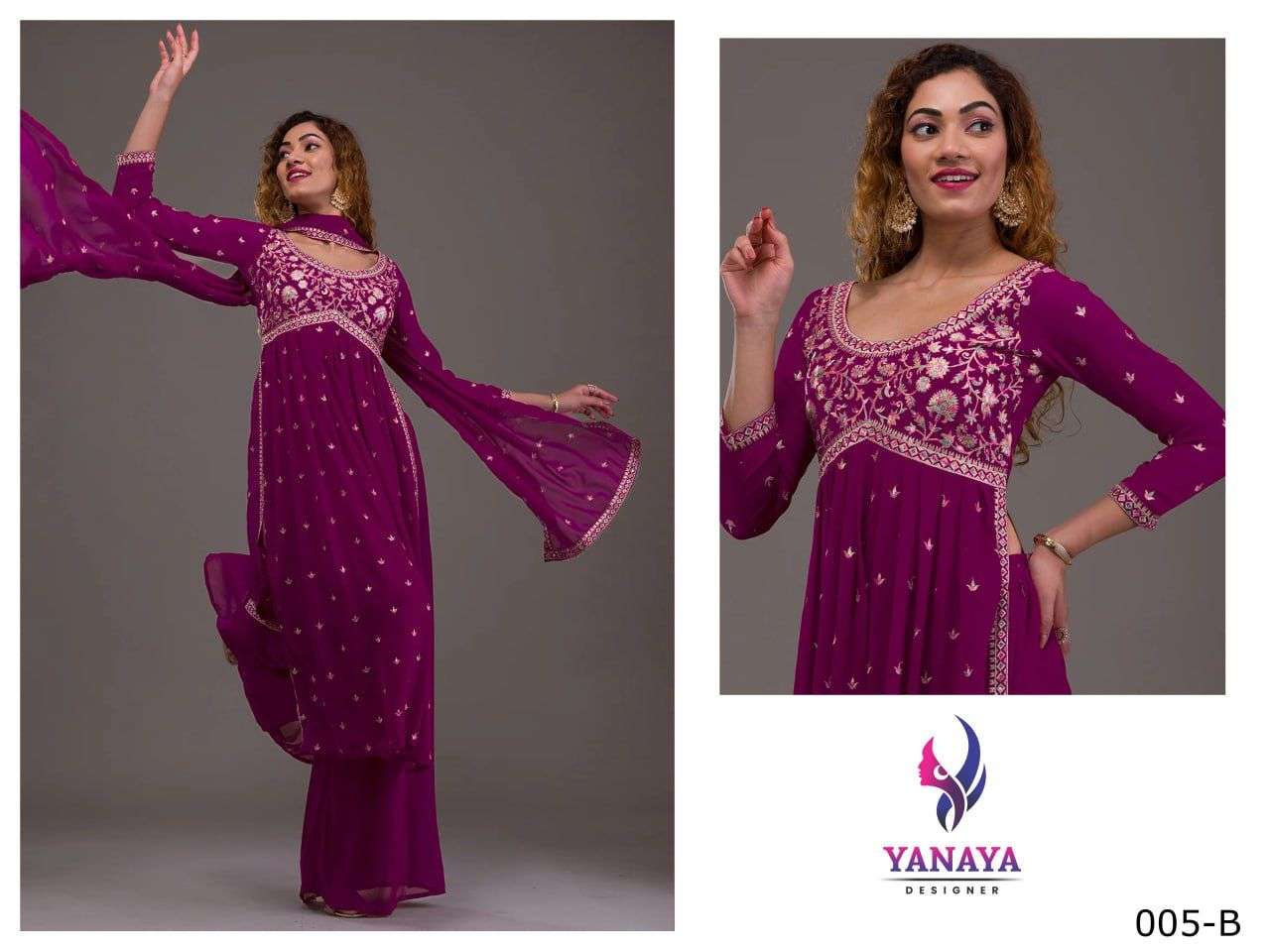 Kf Yanaya 005 Georgette Embroidery Salwar Kameez Wholesale catalog