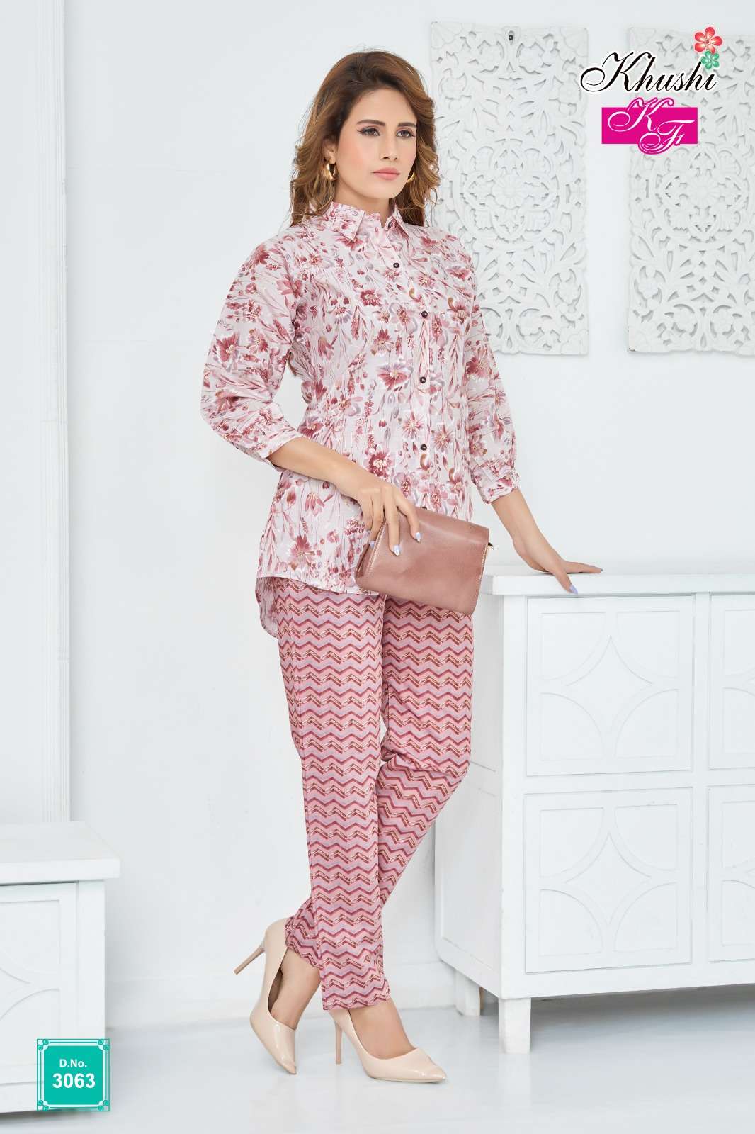 Khushi vol -1 maslin digital print Co-Ord set Western Wear Wholesale catalog