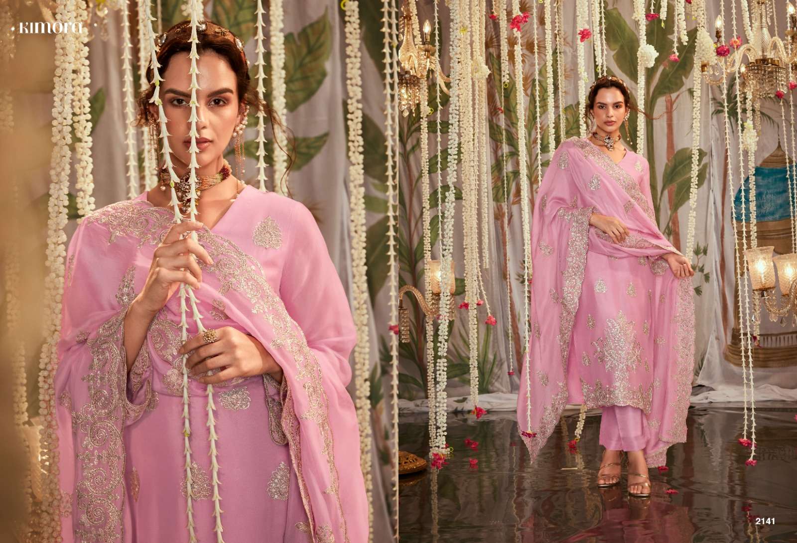 Kimora Ltrh Pure Organza Designer Salwar Suits Wholesale catalog