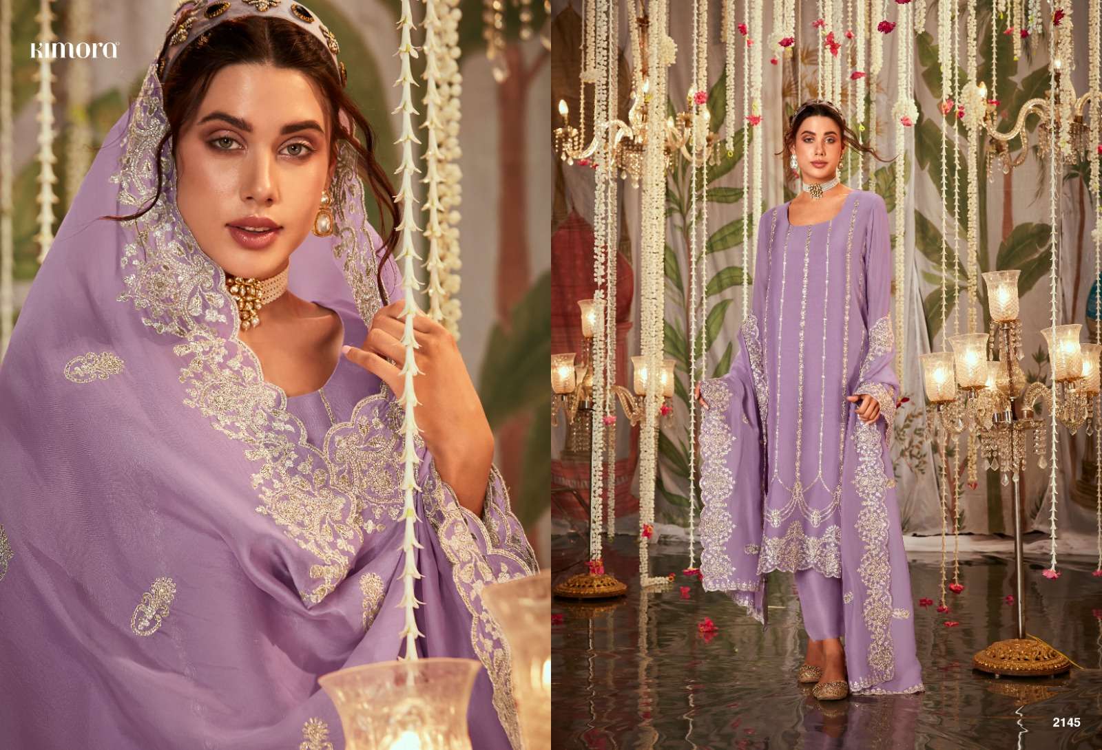 Kimora Ltrh Pure Organza Designer Salwar Suits Wholesale catalog