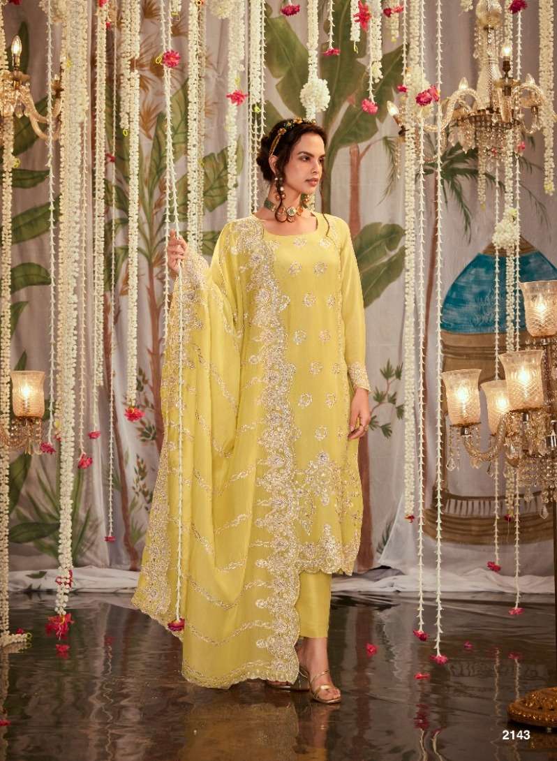 Kimora Ltrh Pure Organza Designer Salwar Suits Wholesale catalog