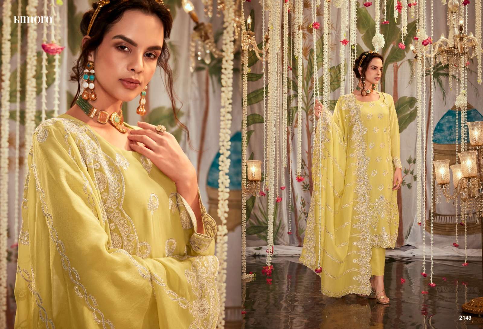 Kimora Ltrh Pure Organza Designer Salwar Suits Wholesale catalog