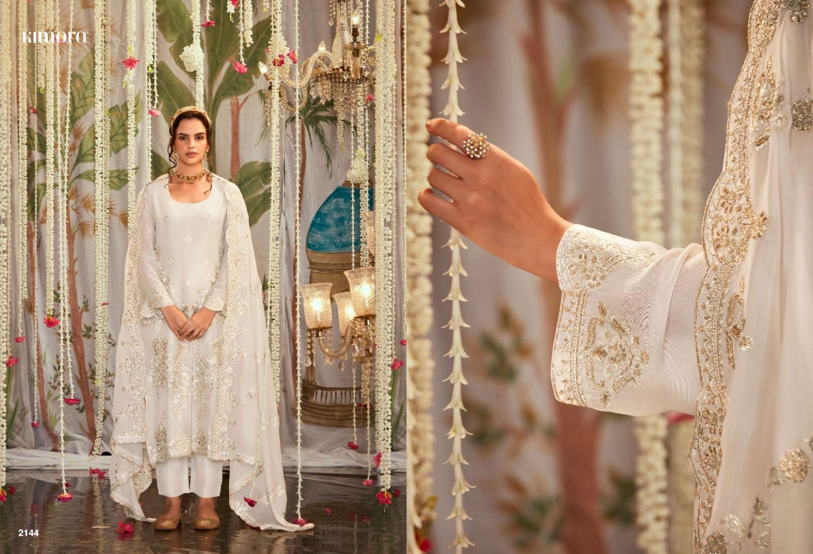 Kimora Ltrh Pure Organza Designer Salwar Suits Wholesale catalog