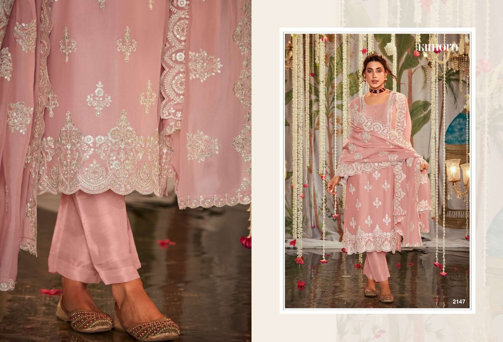 Kimora Ltrh Pure Organza Designer Salwar Suits Wholesale catalog