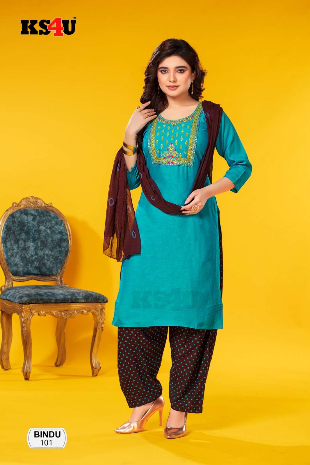KS4U BINDU PATIYALA SET Dress Materials Wholesale catalog