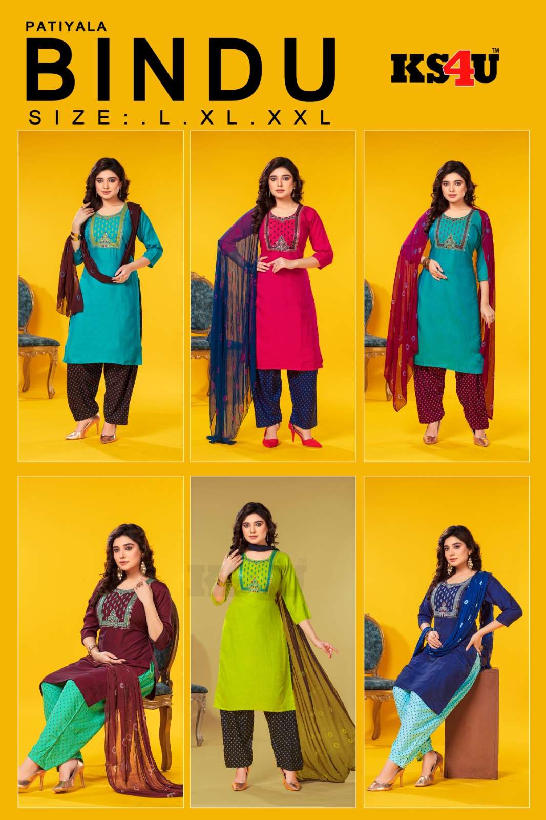 KS4U BINDU PATIYALA SET Dress Materials Wholesale catalog