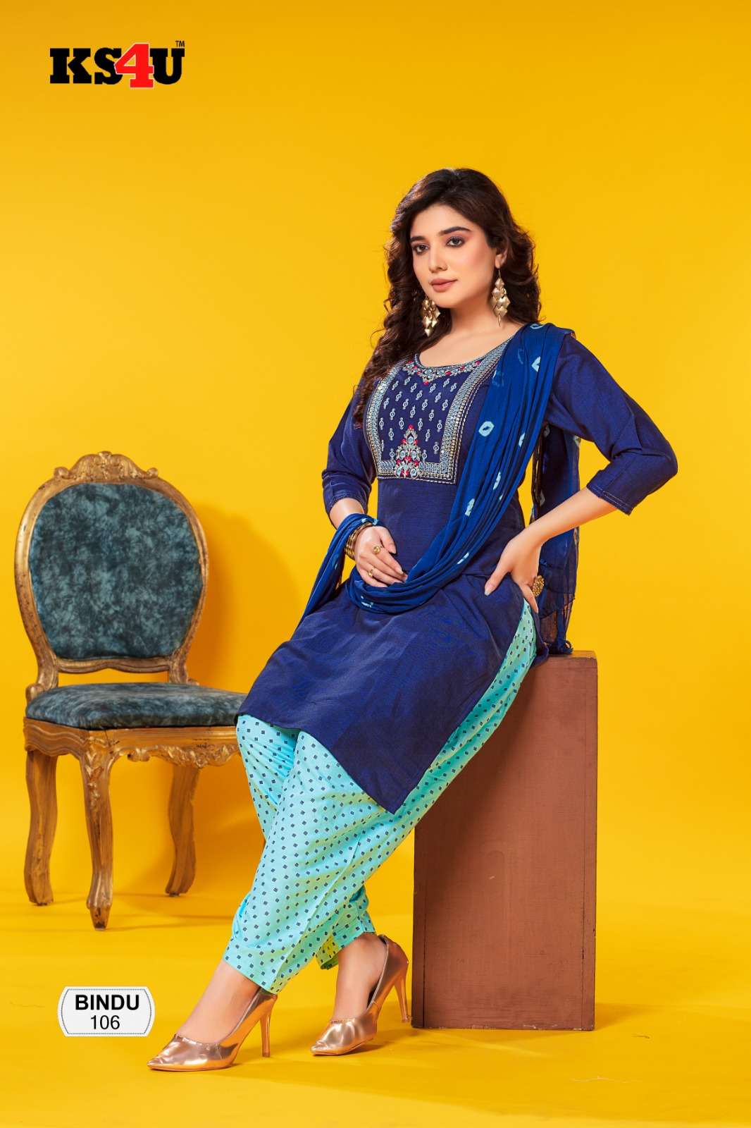 KS4U BINDU PATIYALA SET Dress Materials Wholesale catalog