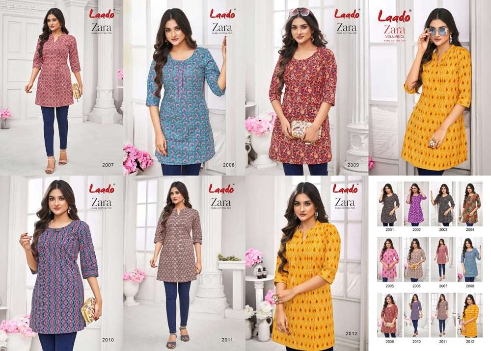 Laado Zara Vol-2 -Readymade Short Tops -Wholesale Catalog