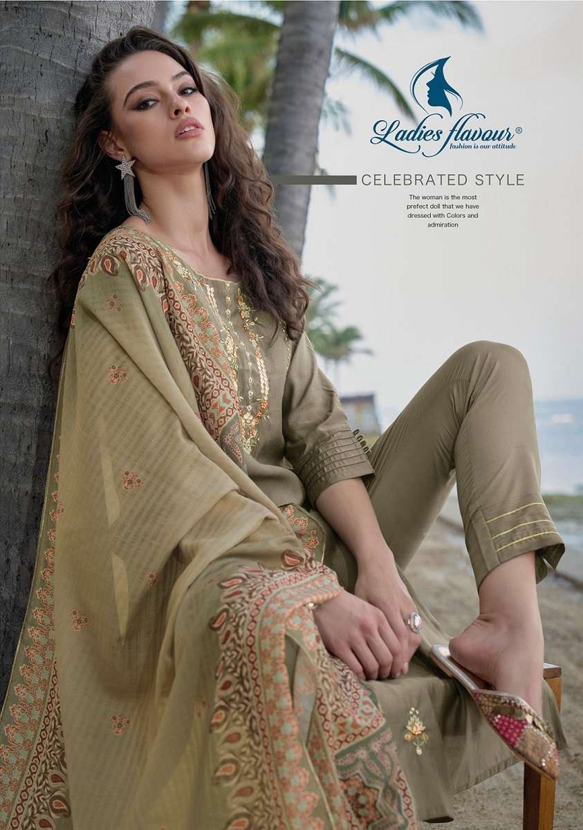 Ladies Flavour Mirza -Kurti Pant With Dupatta -Wholesale Catalog