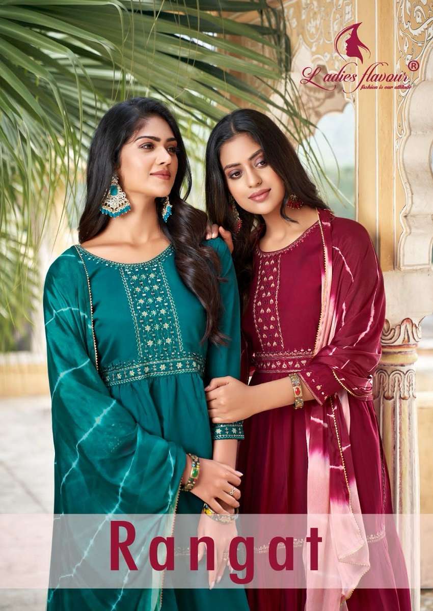 Ladies Flavour Rangat Vol-1 -Kurti Pant With Dupatta -Wholesale Catalog