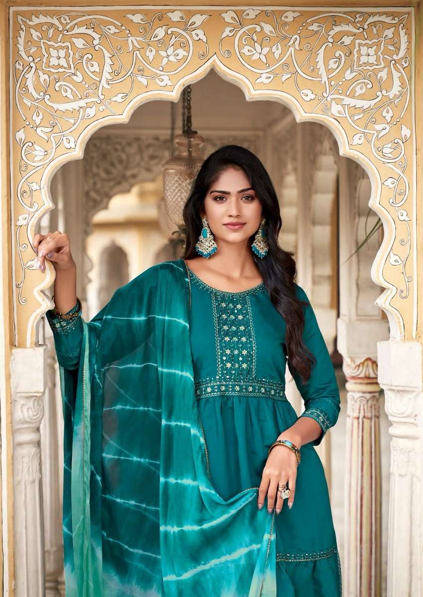Ladies Flavour Rangat Vol-1 -Kurti Pant With Dupatta -Wholesale Catalog