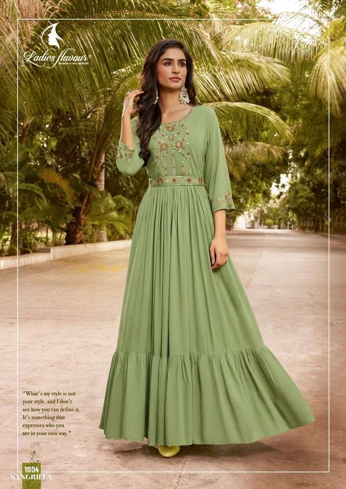 Ladies Flavour Sangrilla -Readymade Dress -Wholesale Catalog
