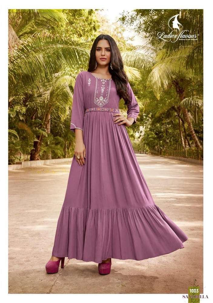 Ladies Flavour Sangrilla -Readymade Dress -Wholesale Catalog