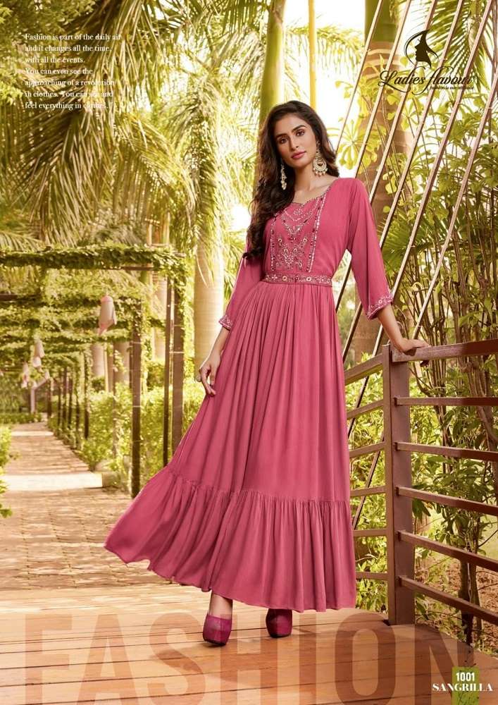 Ladies Flavour Sangrilla -Readymade Dress -Wholesale Catalog