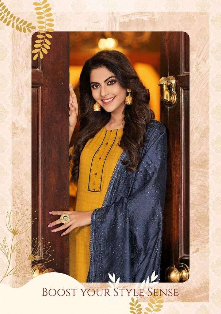 Ladies Flavour Shehnaz Vol-4 -Kurti Pant With Dupatta -Wholesale Catalog