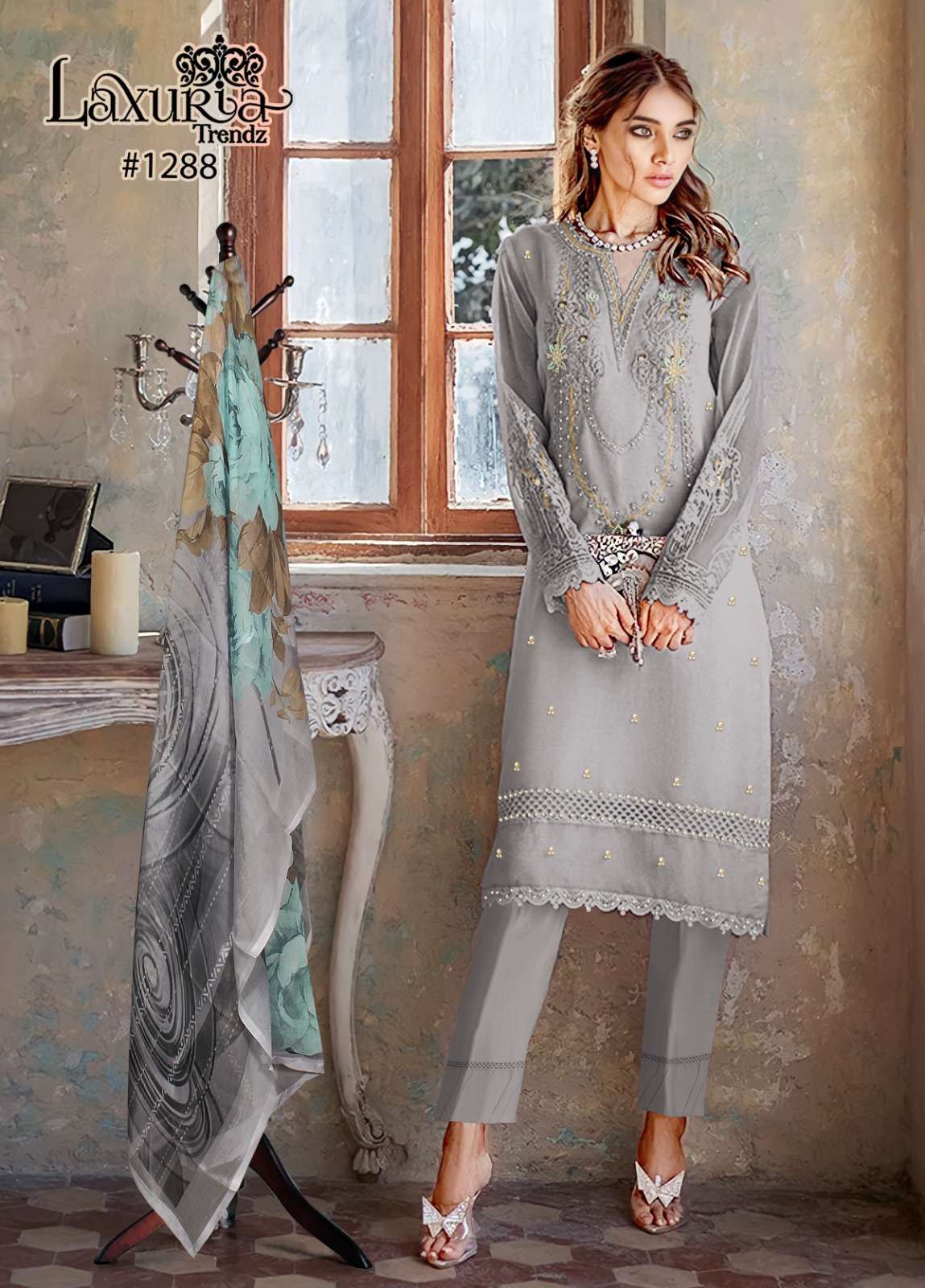 Laxuria Trendz 1288 Faux Georgette Pakistani Suit Wholesale catalog