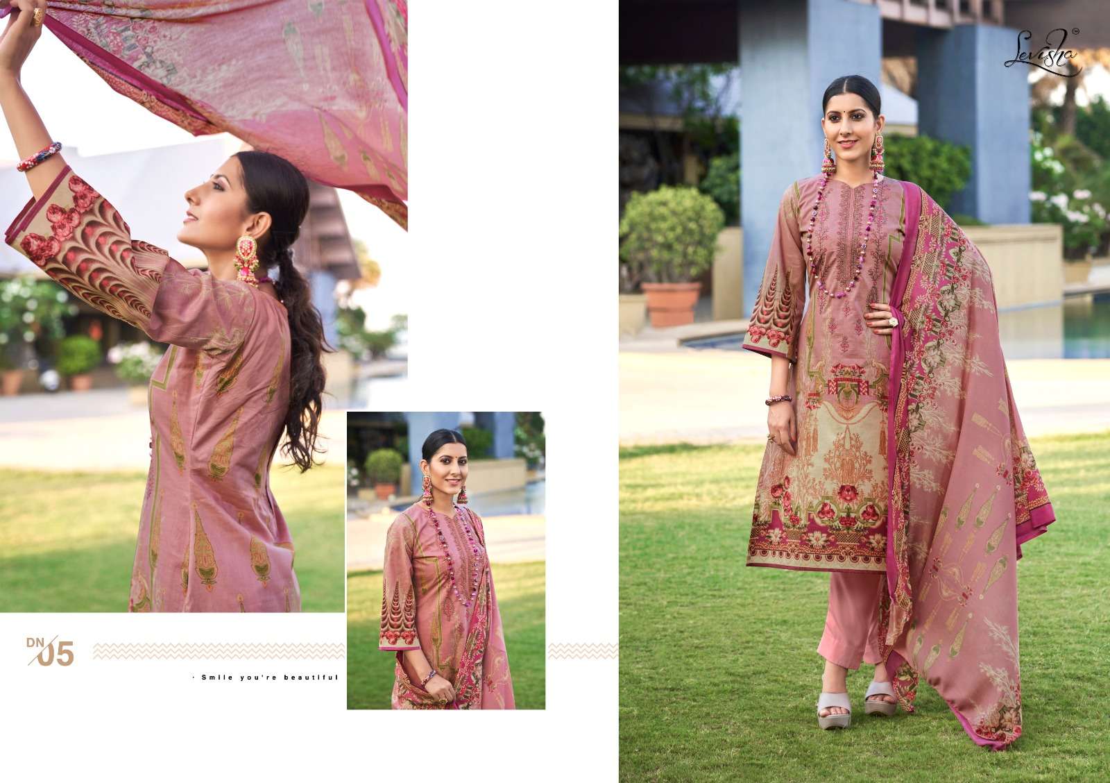 Levisha Jashn E Noor Cambric Cotton Dress Material Wholesale catalog