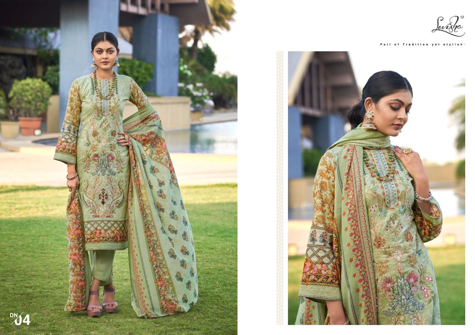 Levisha Jashn E Noor Cambric Cotton Dress Material Wholesale catalog