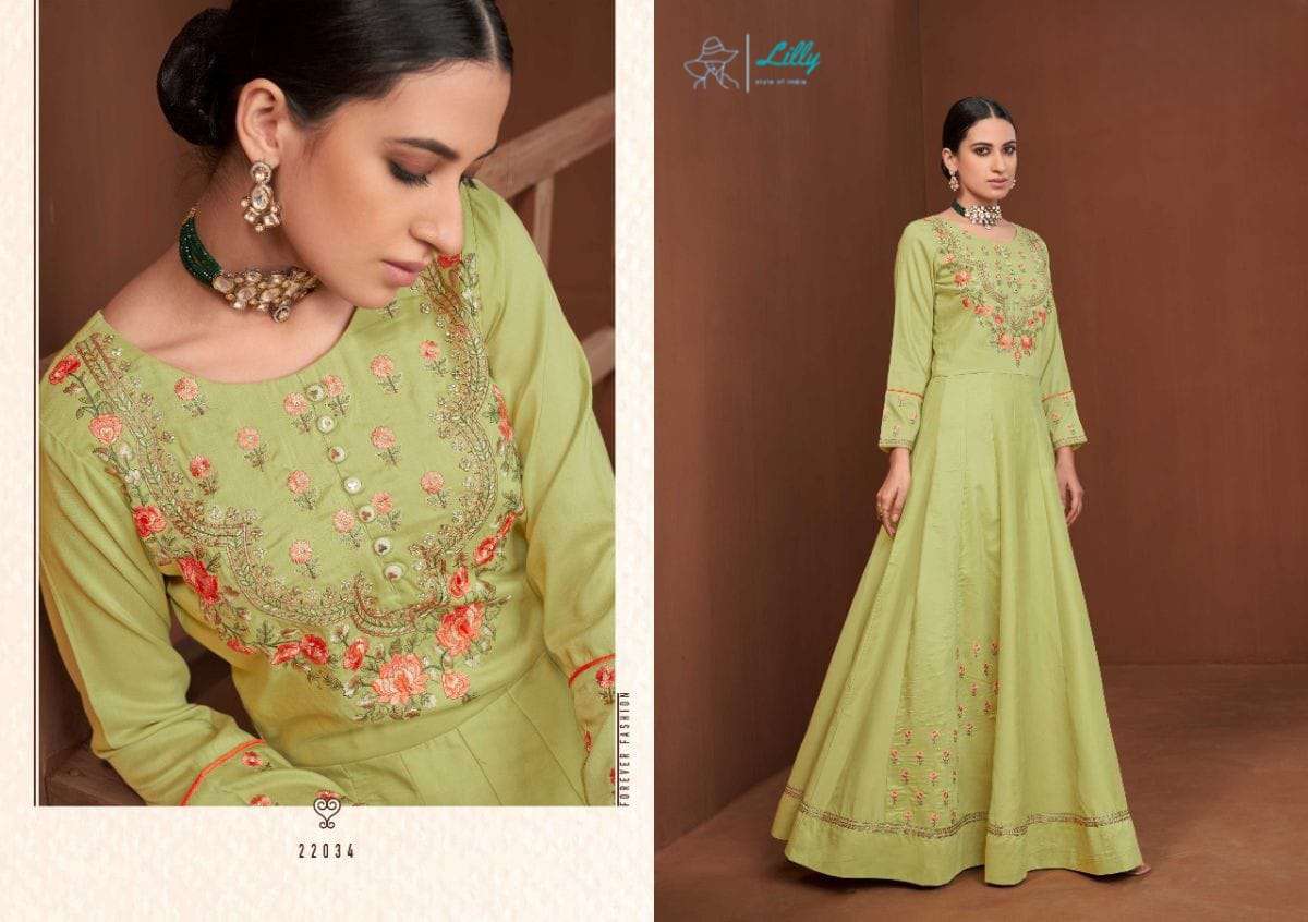 Lilly AMORINA VOL-7 Gown Kurti Wholesale catalog