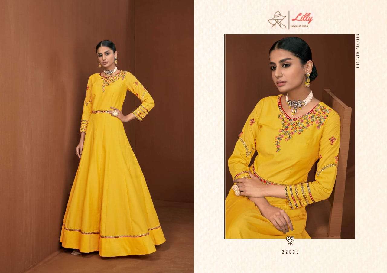 Lilly AMORINA VOL-7 Gown Kurti Wholesale catalog