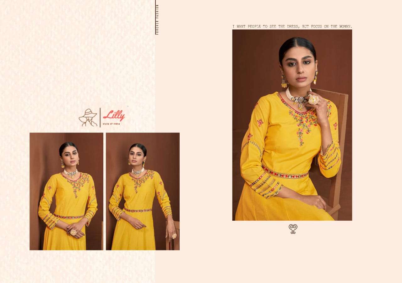 Lilly AMORINA VOL-7 Gown Kurti Wholesale catalog