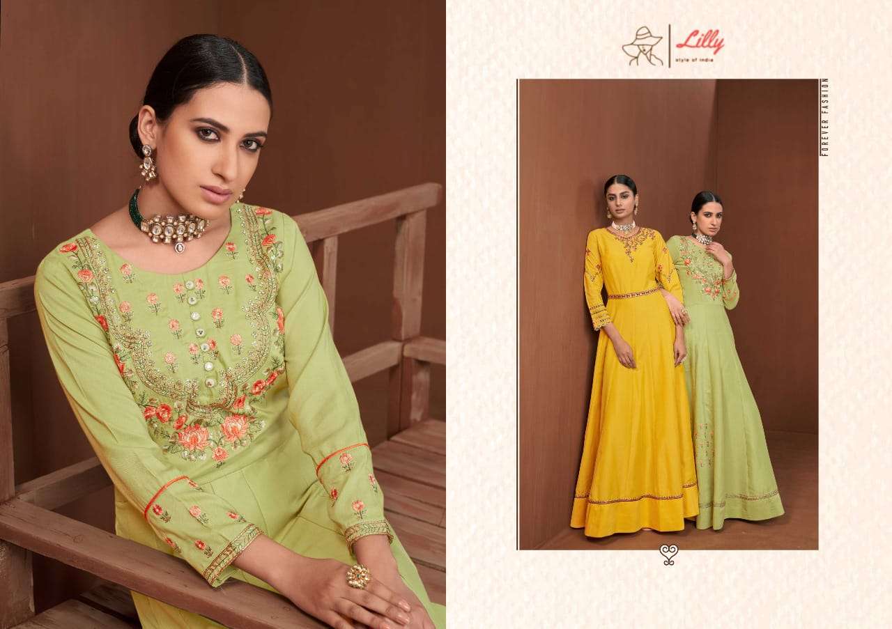 Lilly AMORINA VOL-7 Gown Kurti Wholesale catalog