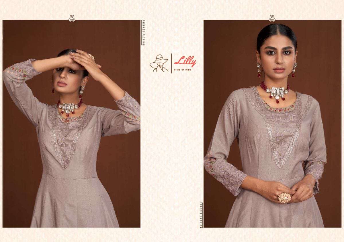 Lilly AMORINA VOL-7 Gown Kurti Wholesale catalog